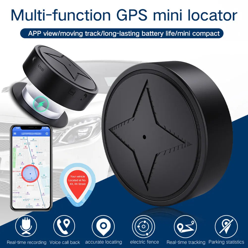 Mini GPS Tracker Strong Magnetic Mount Car Motorcycle Truck Trackers Vehicle Realtime Tracking Locator Anti-lost GPS Tracker pawello