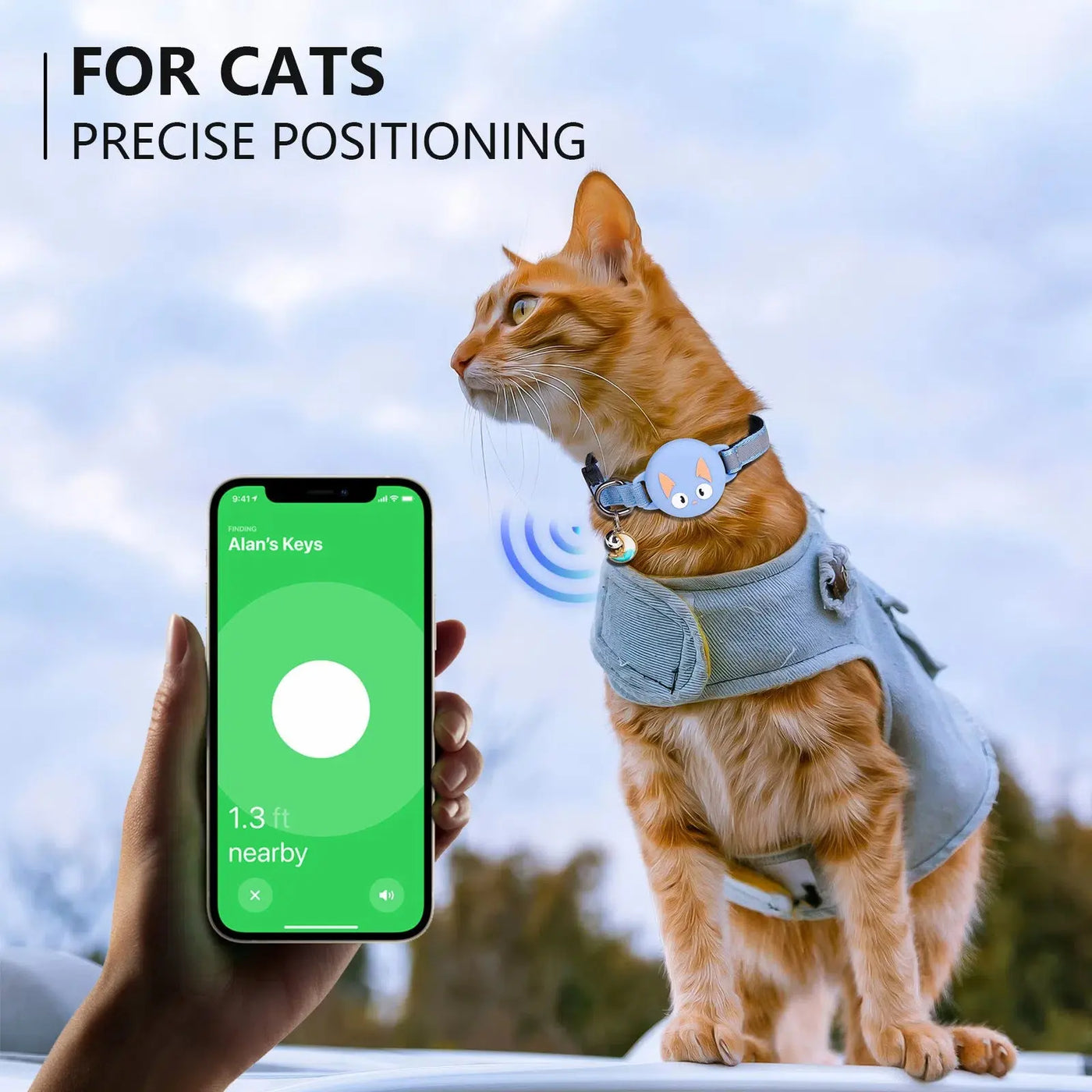 Reflective Cat Collar Positioning Dog Tracker Silicone Case tracksyshop
