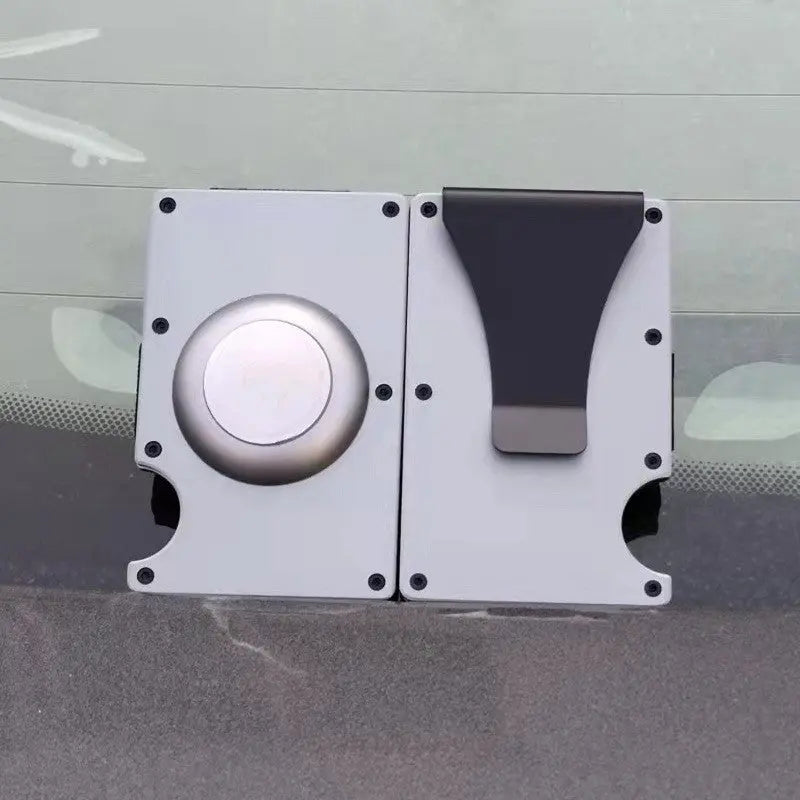 New Aluminum Card Holder Location Tracker Protective Cover tracksyshop